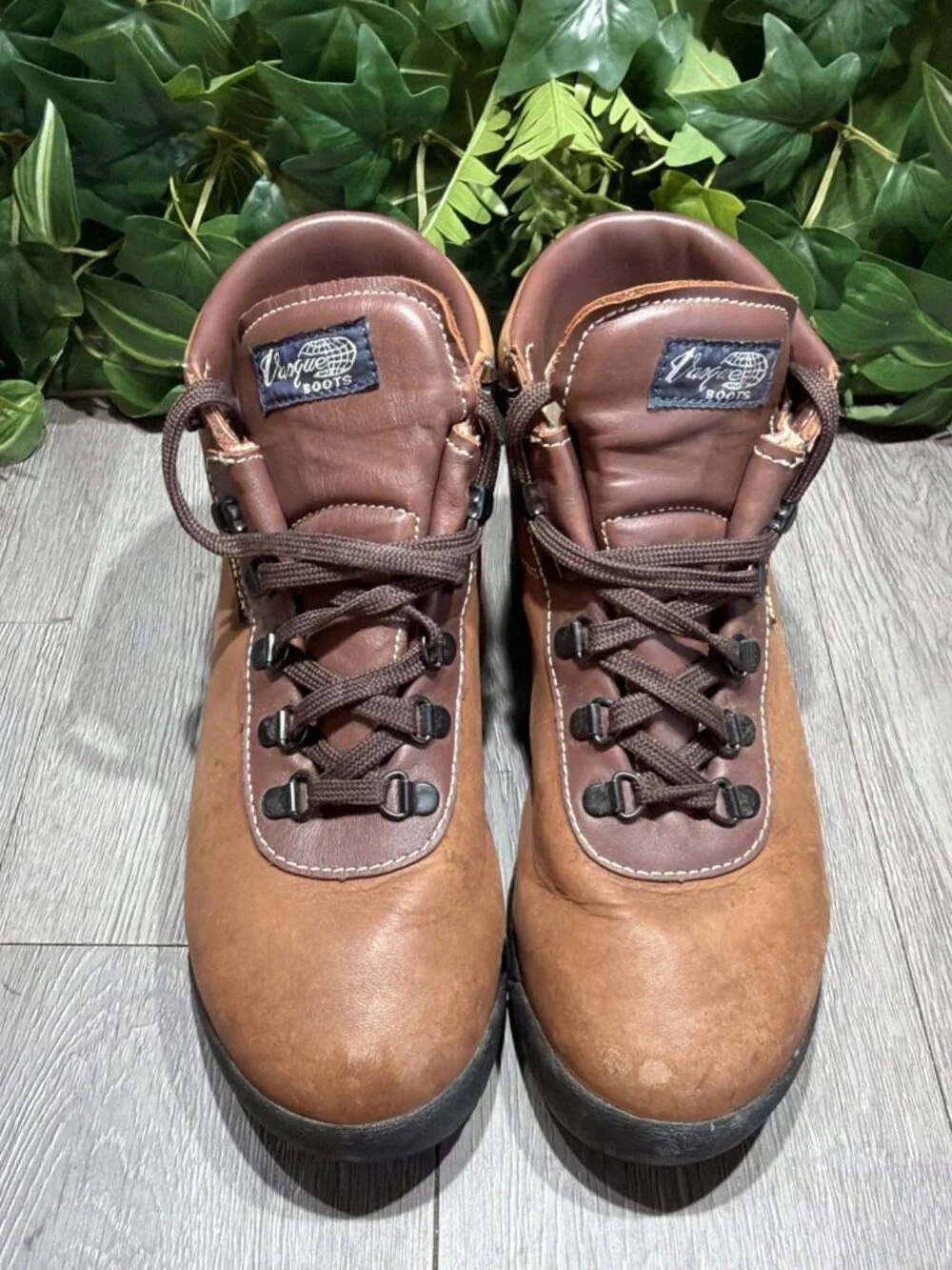 VTG Vasque SKYWALK Sundowner Boots Men 8 Wide Leather Gore Tex Made in Italy 90s